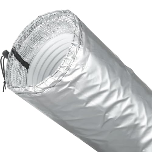 Tragbare AC-Schlauch-Isolationshülle, 50.79-59.8 wasserdichte staubfeste Ductis-Isolationsverpackung mit Kordelkordel, passt für 5/5, 9-Zoll-Durchmesser-Abgassschlauch, Kanalverpackung von Cunlvyyds