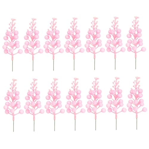 Weihnachtspicke 14pcs 8, 7 Zoll 15 Branchen Glitzer Beeren Stängel Weihnachtsbaumtopper Künstliche Pastellschmuck für Baum, DIY Weihnachtskranzstil 1, Toper von Cunlvyyds