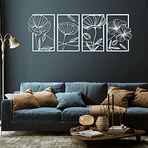4 Stück Metalllinie Kunst Wanddekoration für Wohnzimmer Metall Blume Minimalistische Skulptur Moderne Ästhetische Mohnblume Blumenmotiv minimalistisch Wandbehang Schlafzimmer Zuhause Küche Badezimmer 4 Stück Metalllinie Kunst Wanddekoration für Wohnzimmer Metall Blume Minimalistische Skulptur Moderne Ästhetische Mohnblume Blumenmotiv minimalistisch Wandbehang Schlafzimmer Zuhause Küche Badezimmer von Cunno
