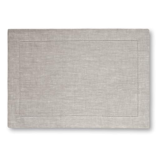 Cuore di lino - Amerikanisches Tischset aus reinem Leinen, 100% Made in Italy Ajour Natur roh 35 x 50 cm von Cuore di lino