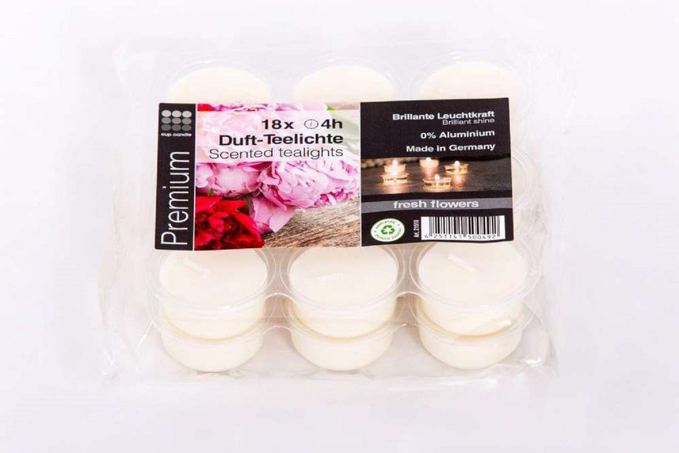 Cup Candle Teelicht Duft-Teelicht, Click-Light. 18 Stück, 4h Brenndauer von Cup Candle