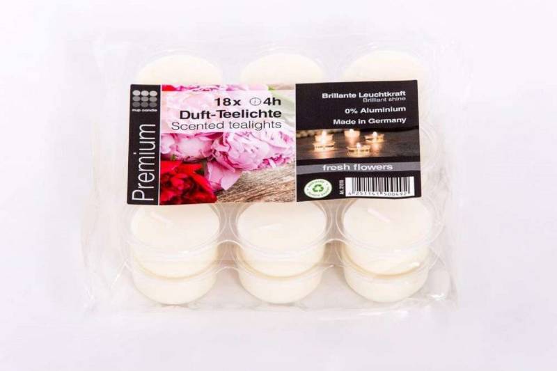 Cup Candle Teelicht Duft-Teelicht, Click-Light. 18 Stück, 4h Brenndauer von Cup Candle