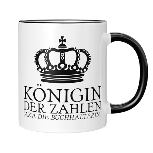 CupHaven® Buchhalter Tasse Königin der Zahlen Buchhalterin Buchführung Buchhaltung Kaffeetasse Kaffeebecher Becher Geschenk Geschenkidee von CupHaven