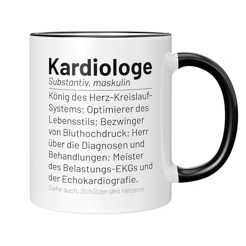 CupHaven® Kardiologie Tasse Wörterbuch Kardiologe Kardiologin Herzarzt Herzspezialist Kaffeetasse Kaffeebecher Becher Geschenk Geschenkidee von CupHaven