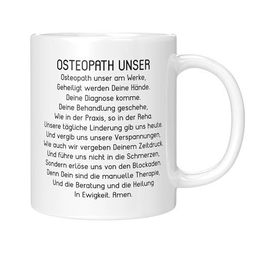 CupHaven® Osteopathie Tasse Osteopath Unser Gebet Osteopathin Kaffeetasse Kaffeebecher Becher Geschenk Geschenkidee von CupHaven