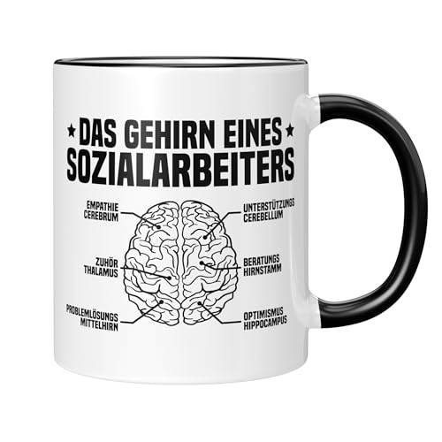 CupHaven® Sozialarbeiter Tasse Das Gehirn eines Sozialarbeiters Sozialarbeiterin Soziale Arbeit Kaffeetasse Kaffeebecher Becher Geschenk Geschenkidee von CupHaven