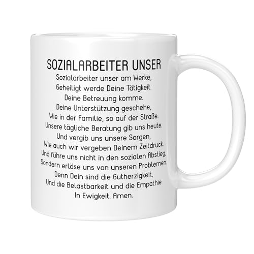 CupHaven® Sozialarbeiter Tasse Sozialarbeiter Unser Gebet Sozialarbeiterin Soziale Arbeit Kaffeetasse Kaffeebecher Becher Geschenk Geschenkidee von CupHaven