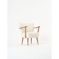 Neu Geliebter Stuhl. Creme Weiß | Polsterstuhl Akzent Stuhl Lounge Chair Retro Vintage Boucle Moderner von CupOfTeaSI