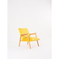 Reloved Sessel. Royal Gelb | Vintage Stuhl Akzent Samt Senfgelber Sessel Restaurierter Moderner von CupOfTeaSI