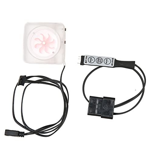 Cuque Wasserkühlungs-Durchflussmesser Genauer Drehgeschwindigkeitsmesser 8 Flügelrad G1/4 Gewinde 3-Wege für PC (Rot) von Cuque