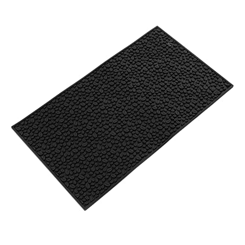 Easy Clean Servicematte PVC-isolierte Langlebige Barmatte (Schwarz) von Cuque