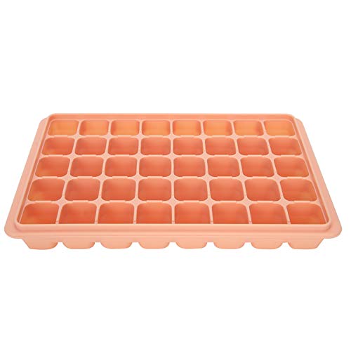 Verrückter Verkauf Eiswürfelbehälter Formen, hitzebeständiger haltbarer Eiswürfelbehälter, 40 Vertiefungen für Zuhause 22 x 14 x 3 cm Küchenbar(Sonnenuntergang orange) von Cuque