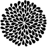 Vinyl Aufkleber Wandkunst - Extra Grosse Rain Drop Blume 22, 5" Durchmesser Vinyl Aufkleber Wandkunst - Extra Grosse Rain Drop Blume 22, 5" Durchmesser von CuratedWall