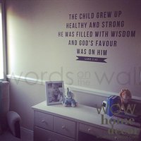 Vinyl-Wandtattoo. Bibelvers Für Babyzimmer. Lukas 240 Schriftstelle Vinyl-Wandtattoo. Bibelvers Für Babyzimmer. Lukas 240 Schriftstelle von CuratedWall