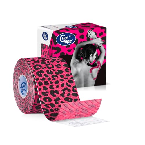 CureTape® Kinesiotapes | Wasserfestes & Elastisches Kinesiologie Tape | Hautfreundliche Kinesiotape | Latexfrei & Hypoallergen | Sporttape für Verletzungen & Beschwerden | 5cm x 5m | Leopard von CureTape