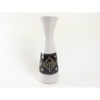 West German Pottery - Dümler Und Breiden Keramik Vase Senf, Creme Braune Made in Germany von CurialVintage