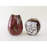 West German Pottery Mini Vasen Mit Goldglasur - Jasba Keramik West German Pottery Mini Vasen Mit Goldglasur - Jasba Keramik von CurialVintage