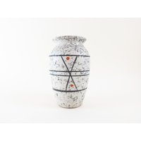 West German Pottery - Scheurich Keramik Vase 238-18 50Er Jahre Dekor von CurialVintage