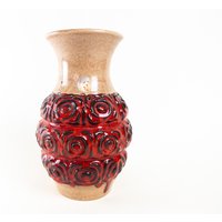 West German Pottery - Ü-Keramik Uebelacker Keramik Vase Form 1475/21 Made in Germany von CurialVintage