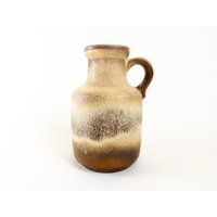 West German Pottery Vase - Scheurich Keramik Form 414-16 Fat Lava Erdton von CurialVintage