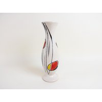 West German Pottery Vase 1950Er Jahre Scheurich & Greulich Handbemalte Keramik von CurialVintage