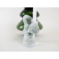 Wmf Glas Weihnachtsmann Kerzenhalter - Vintage Weihnachtsdeko von CurialVintage