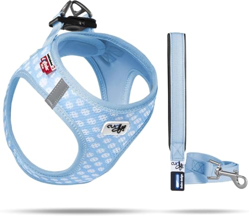 Vest Harness Air-Mesh Skyblue-Circles 3XS & Leash M Vest Harness Air-Mesh Skyblue-Circles 3XS & Leash M von Curli