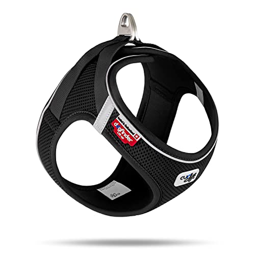 curli MAGNETIC VEST Harness V2 Hundegeschirr (magnetische D-Ringe, Stretch Air-Mesh Obermaterial, größenverstellbar, reflektierender Saum, Gr. XS, Black) von Curli