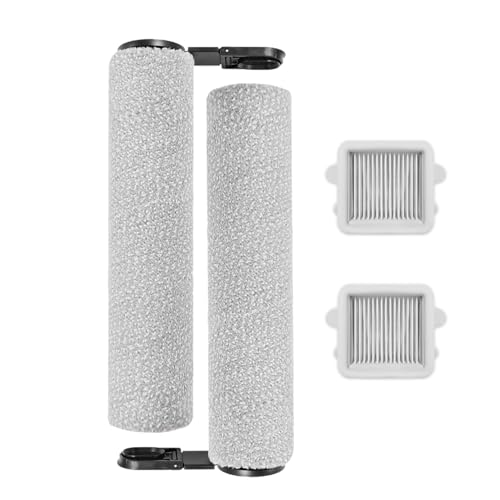 Ersatz-HEPA-Filterrollenbürste, kompatibel mit Roborock F25 / F25 LT / F25 RT / F25 ACE / F25 ALT schnurlosem Staubsauger-Zubehör – 2 Walzenhauptbürsten und 2 HEPA-Filter von Curlingooㅤㅤ