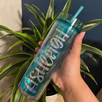 Individueller Name Acryl Skinny Becher - 16 Unzen Personalisiert von arileycreationsco