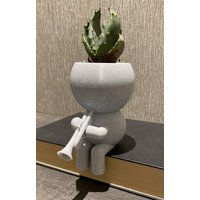Trompetenspieler Pflanztopf Sukkulenten Pflanzer Air Plant Halter von CurlyFutrets
