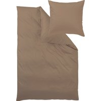 Curt Bauer Bettwäsche "Uni-Mako-Satin aus 100% Baumwolle, Bett- und Kopfkissenbezug mit Reißverschluss, pflegeleicht, STANDARD 100 by OEKO-TEX und Made in Green zertifiziert, auch ganzjährig geeignet, edle Haptik", (2 tlg.) von Curt Bauer