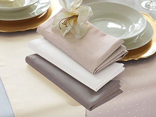 Curt Bauer Damst Servietten 2er Pack 3815 Petito 50x50cm, Farbe Platin von Curt Bauer