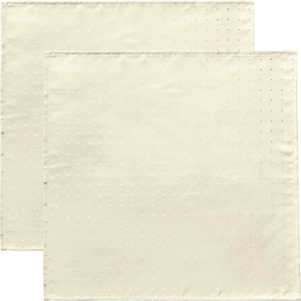 Curt Bauer Stoffserviette Serviette "Petito" 2er-Pack, fleckabweisend Uni: mit Punktedessin von Curt Bauer