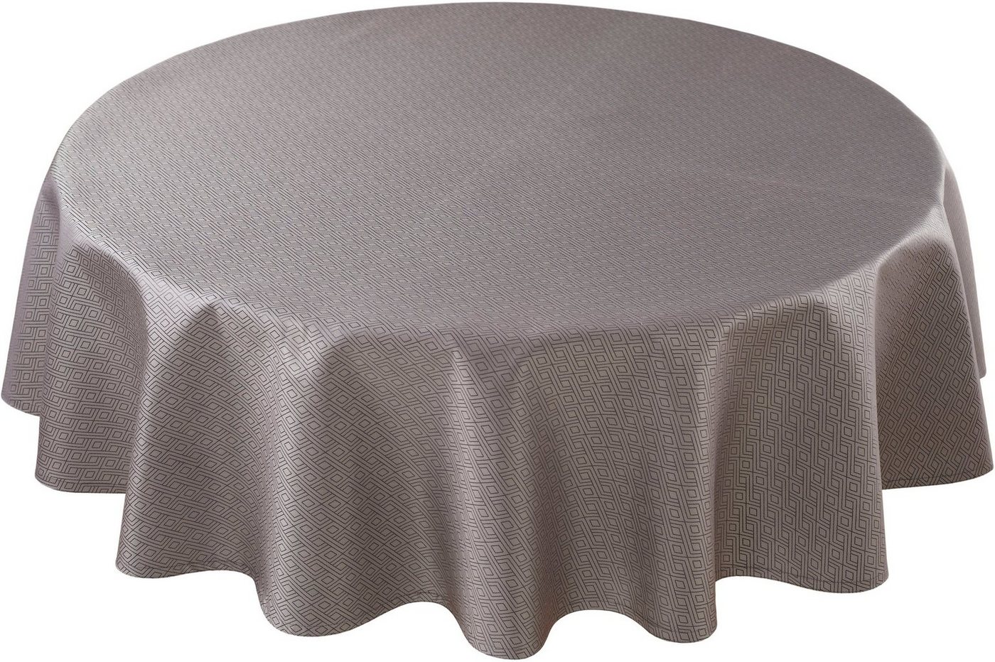 Curt Bauer Tischdecke 3947 Riga, rund, mit Rautenmotiv, Damast-Tischwäsche (1-tlg), aus 59% Baumwolle, 41% Polyester, merzerisiert, mit Fleckschutz von Curt Bauer