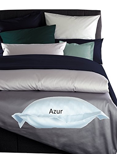 Curt Bauer Uni Mako Satin Bettwäsche 135/200 azur von Curt Bauer