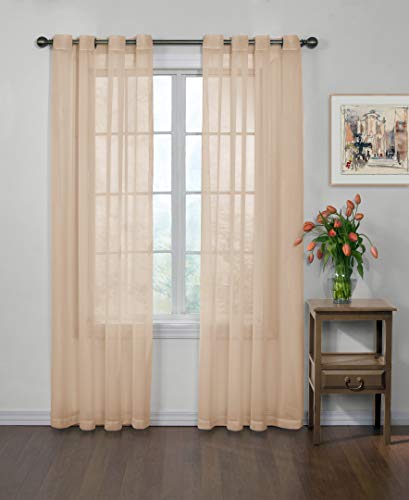 Curtain Fresh Arm and Hammer Vorhang, geruchsneutralisierend, durchscheinend, Voile, mit Ösen, für Schlafzimmer oder Wohnzimmer, 149,9 x 274,3 cm, Latte von Curtain Fresh