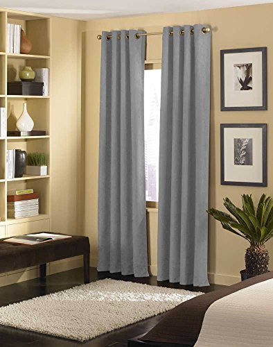 Curtainworks Cameron Grommet Curtain Panel, 50 by 84", Pewter von Curtainworks