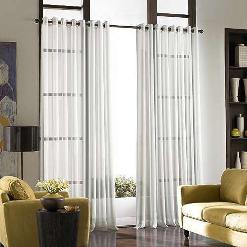 Curtainworks Soho Voile Sheer Grommet Panel, 59 by 132", Winter White von Curtainworks