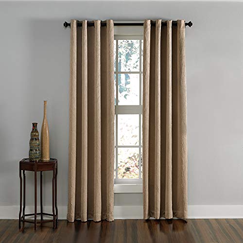 Curtainworks Lenox Vorhang, Polyester, Taupe, 50 by 144" von Curtainworks