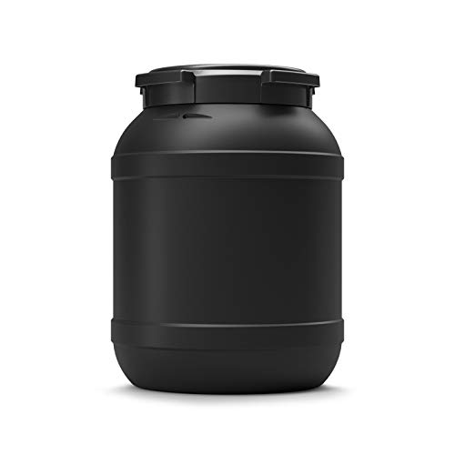 Curtec UV-beständiges Schraubdeckelfass Drehdeckelfass HDPE mit LSF Farbe schwarz, dicht, lebensmittelecht (26 Liter) von Curtec