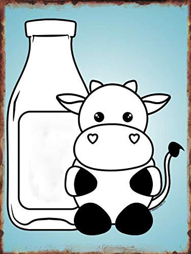 Metall-Blechschild, Dekoration, Mini-Blechschild, Aufschrift "You are Not A Baby Cow", vegan, vegetarisch, für drinnen und draußen, Zuhause, Bar, Kaffee, Küche, Wanddekoration, Metall-Blechschilder von Curteny