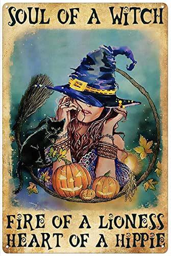 Metallposter, schwarze Katze, Herz eines Hippie, Halloween-Poster, Vintage-Metall-Blechschilder, Zuhause, Bar, Laden, Dekorationen, Kaffeeschild, Geschenk, 14 x 20 cm Metallposter, schwarze Katze, Herz eines Hippie, Halloween-Poster, Vintage-Metall-Blechschilder, Zuhause, Bar, Laden, Dekorationen, Kaffeeschild, Geschenk, 14 x 20 cm von Curteny