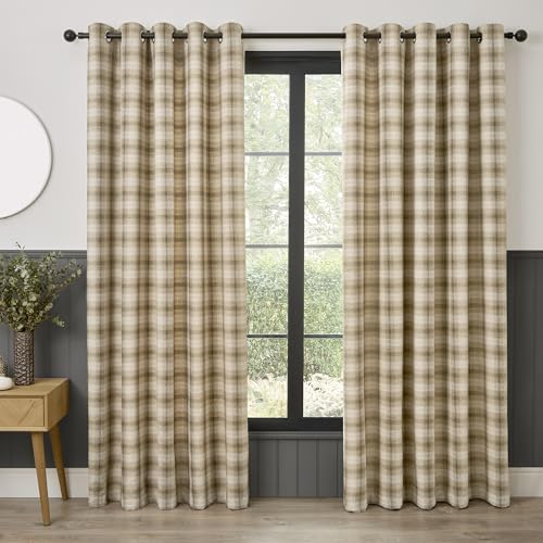 Curtina Everett Ösenvorhänge Wohnzimmer 117x137 cm Natur 100% Recyceltes Polyester Lichtfilterung Jacquard Gewebt Kariert Muster Curtina Everett Ösenvorhänge Wohnzimmer 117x137 cm Natur 100% Recyceltes Polyester Lichtfilterung Jacquard Gewebt Kariert Muster von Curtina