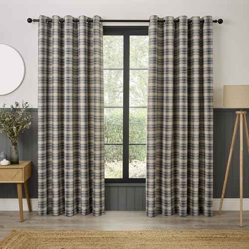Curtina Everett Ösenvorhänge Wohnzimmer 168x183 cm Grau 100% Recyceltes Polyester Lichtfilterung Jacquard Gewebtes Karomuster Curtina Everett Ösenvorhänge Wohnzimmer 168x183 cm Grau 100% Recyceltes Polyester Lichtfilterung Jacquard Gewebtes Karomuster von Curtina