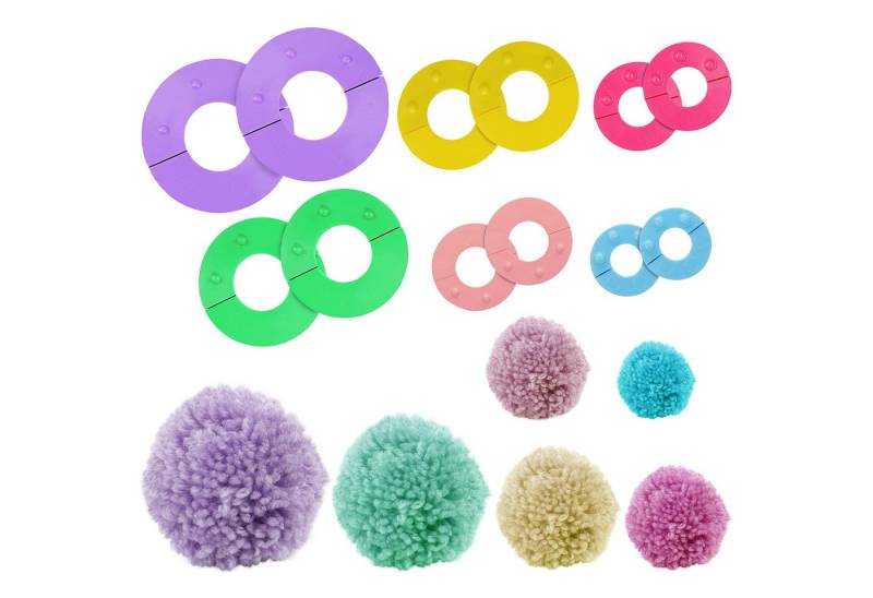 Curtzy Streudeko Pompom Set - 6 Größen für Bastelprojekte, (1-tlg) von Curtzy