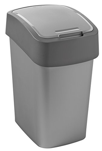 Abfallbehälter Flip Bin 25 Liter silber/anthrazit von Curver