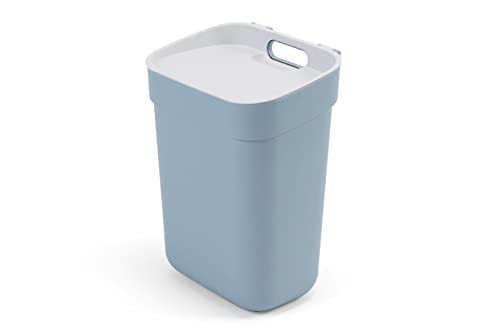 CURVER Mülleimer, 10 l, ideal für die Spüle, mit Wandhalterung für Wand oder Tür, Küche, Bad, Waschküche, 100% recycelt, Blau von Curver