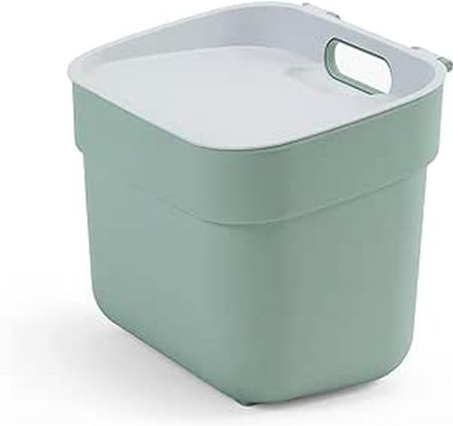 Curver Mülleimer Ready To Collect 5 l – verwendbar aus Kompost – mit Wandhalterung für Wand oder Tür – Küche, Badezimmer, Waschküche – 100% recycelt, grün von Curver