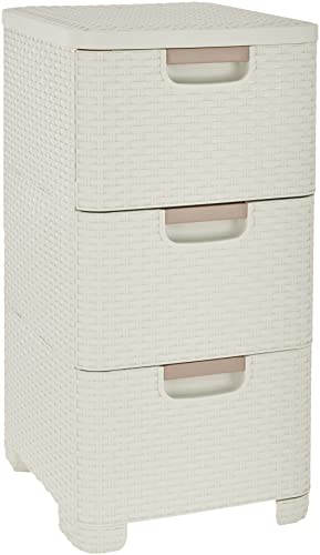 CURVER STYLE Schubladenturm, creme, 37,8 x 32,8 x 60 cm von Curver